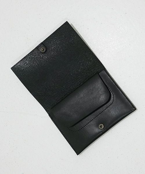 nejicommu.ネジコミュ.MATTER FLAP WALLET [BLACK]