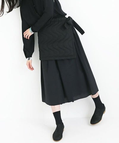 ohta オオタ.black lib reversible skirt [sk-11B]