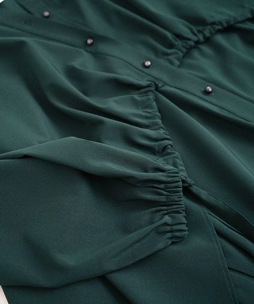 JUN OKAMOTO ジュンオカモト .深い森の奥に住む魔女みたいなワンピース[RO-33222・GREEN]