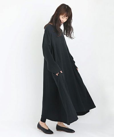 Mochi / home&miles.モチ / ホーム＆マイルズ.cotton linen one piece [black]