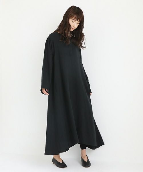 Mochi / home&miles.モチ / ホーム＆マイルズ.cotton linen one piece [black]