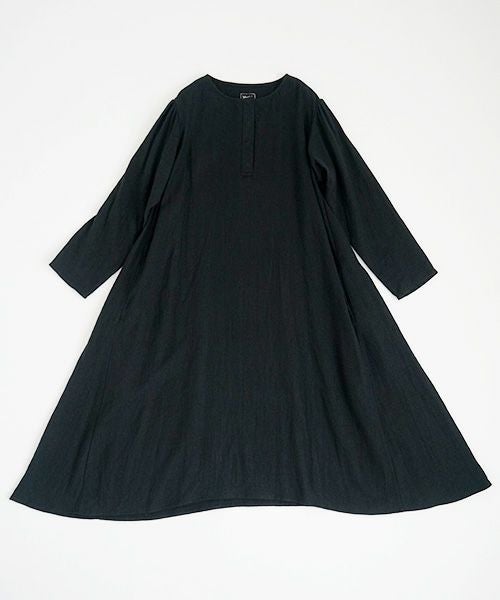 Mochi / home&miles.モチ / ホーム＆マイルズ.cotton linen one piece [black]