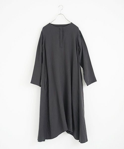 Mochi / home&miles.モチ / ホーム＆マイルズ.cotton linen one piece [charcoal grey]