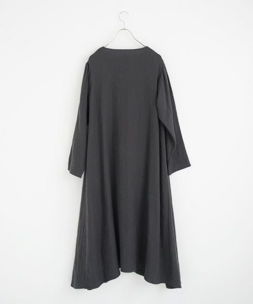 Mochi / home&miles.モチ / ホーム＆マイルズ.cotton linen one piece [charcoal grey]