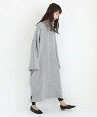 Mochi / home&miles.モチ / ホーム＆マイルズ.cotton linen long shirt [grey]