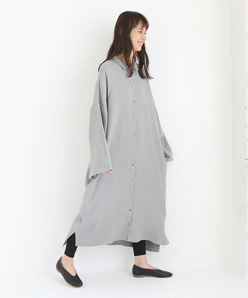 Mochi / home&miles.モチ / ホーム＆マイルズ.cotton linen long shirt [grey]