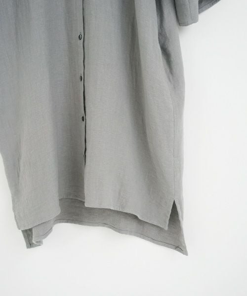 Mochi / home&miles.モチ / ホーム＆マイルズ.cotton linen long shirt [grey]