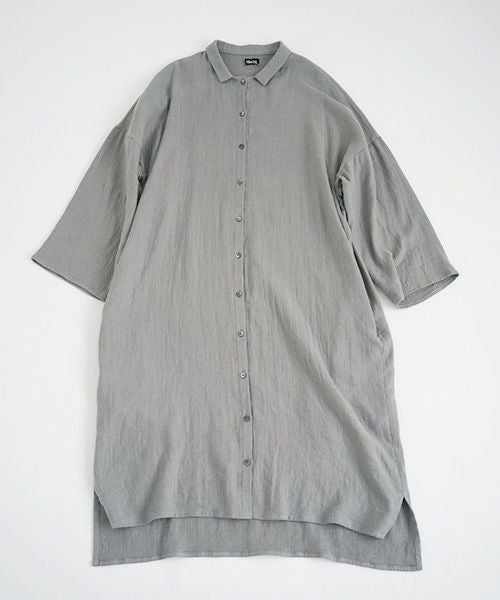 Mochi / home&miles.モチ / ホーム＆マイルズ.cotton linen long shirt [grey]