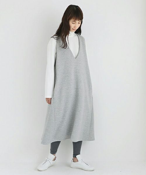 Mochi / home&miles.モチ / ホーム＆マイルズ.v-neck one piece [top grey merange]