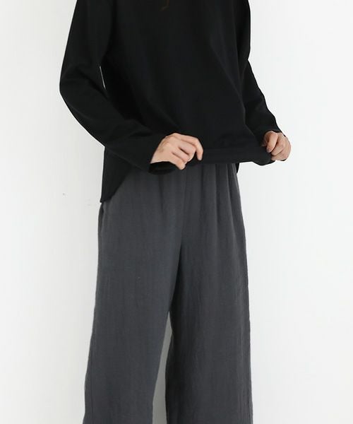 Mochi / home&miles.モチ / ホーム＆マイルズ.wide pants [dark grey・]