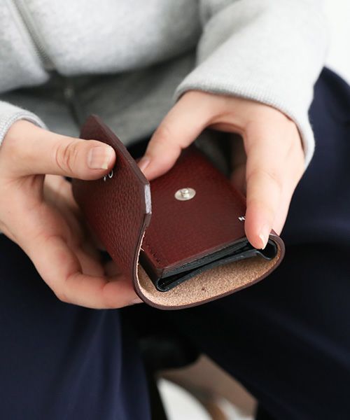 macromauro マクロマウロ.WORDING WALLET MINI [BURGUNDY]_