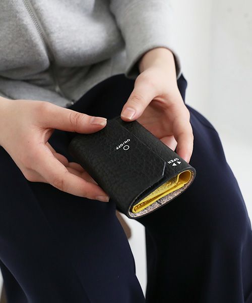 macromauro マクロマウロ.WORDING WALLET MINI [BLACK]_