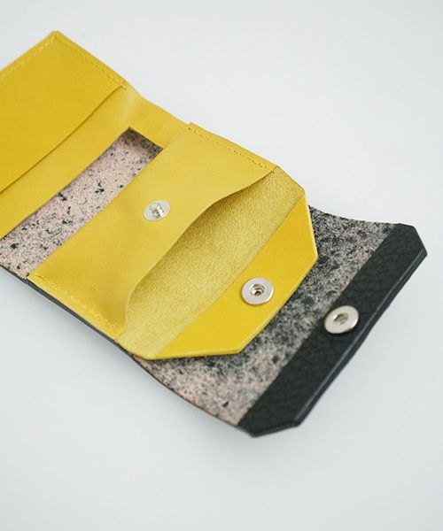 macromauro マクロマウロ.WORDING WALLET MINI [BLACK]_