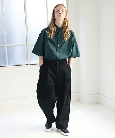 STUDIONICHOLSON スタジオニコルソン.VOLUME PLEAT PANTS[SNM-351/BLACK]