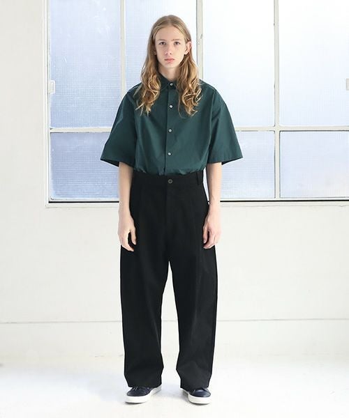 STUDIONICHOLSON スタジオニコルソン.VOLUME PLEAT PANTS[SNM-351/BLACK]