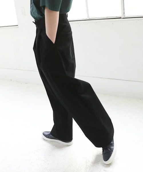STUDIONICHOLSON スタジオニコルソン.VOLUME PLEAT PANTS[SNM-351/BLACK]