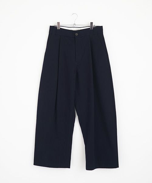 STUDIONICHOLSON スタジオニコルソン.VOLUME PLEAT PANTS[SNM-351/DARK NAVY]