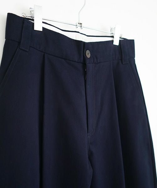 STUDIONICHOLSON スタジオニコルソン.VOLUME PLEAT PANTS[SNM-351/DARK NAVY]