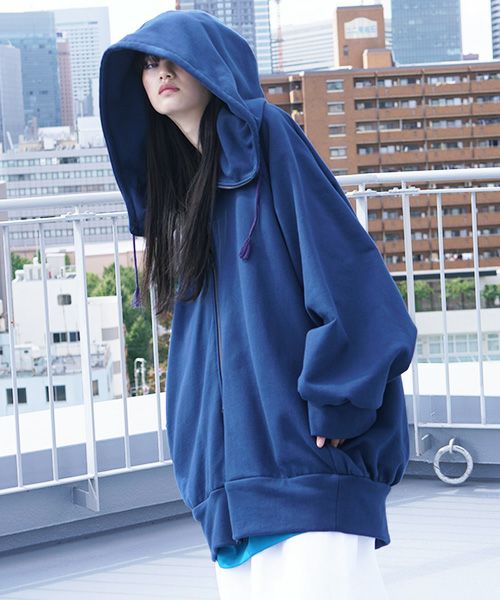 VUy.ヴウワイ.big hoody vuy-s23-k04[BLUE]_