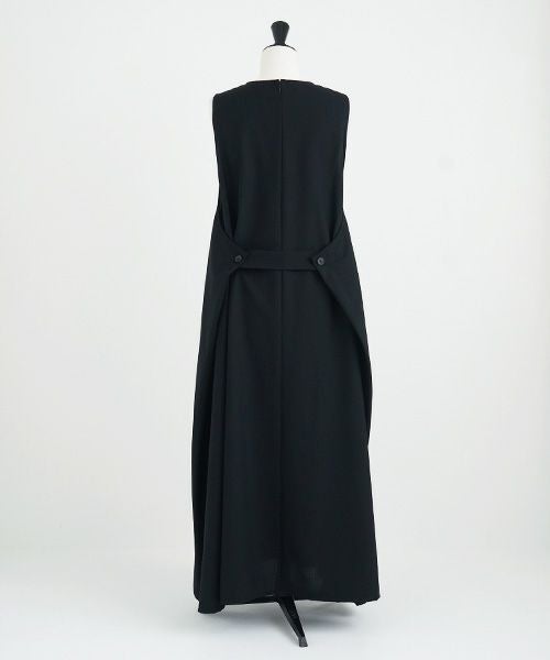 Mochi.モチ.sleeveless dress [ms21-op-02/black]
