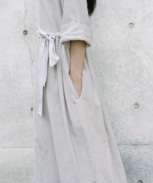 Mochi.モチ.belt dress [ms21-op-03/beige/sa]
