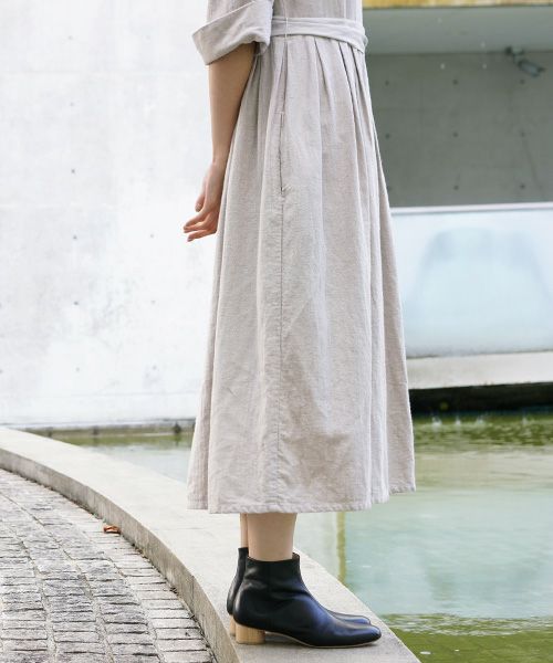 Mochi.モチ.belt dress [ms21-op-03/beige/sa]