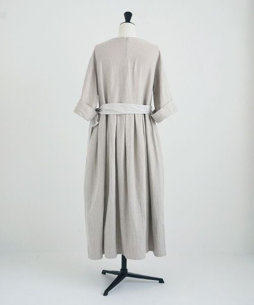 Mochi.モチ.belt dress [ms21-op-03/beige/sa]