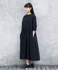 Mochi.モチ.button dress [ms21-op-04/sumi/・2]