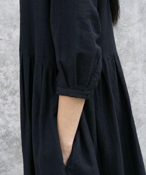 Mochi.モチ.button dress [ms21-op-04/sumi/・2]