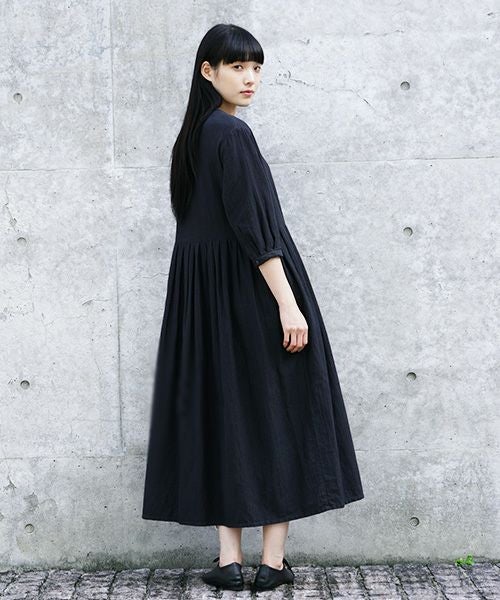 Mochi.モチ.button dress [ms21-op-04/sumi/・2]