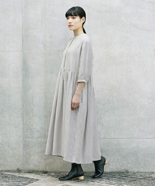 Mochi.モチ.button dress [ms21-op-04/beige]