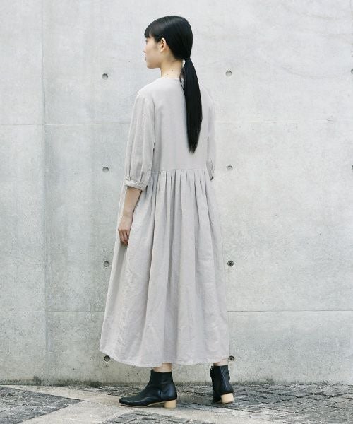 Mochi.モチ.button dress [ms21-op-04/beige]