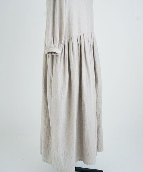 Mochi.モチ.button dress [ms21-op-04/beige]