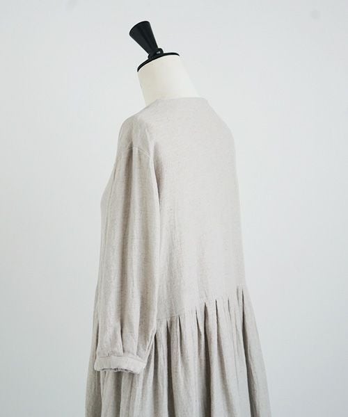 Mochi.モチ.button dress [ms21-op-04/beige]