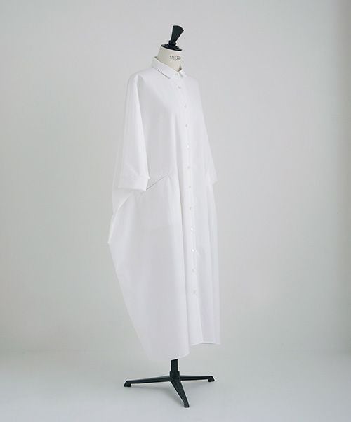 Mochi.モチ.supima cotton long shirt dress [ms21-op-05/white]