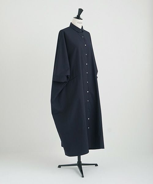 Mochi.モチ.supima cotton long shirt dress [ms21-op-05/navy]