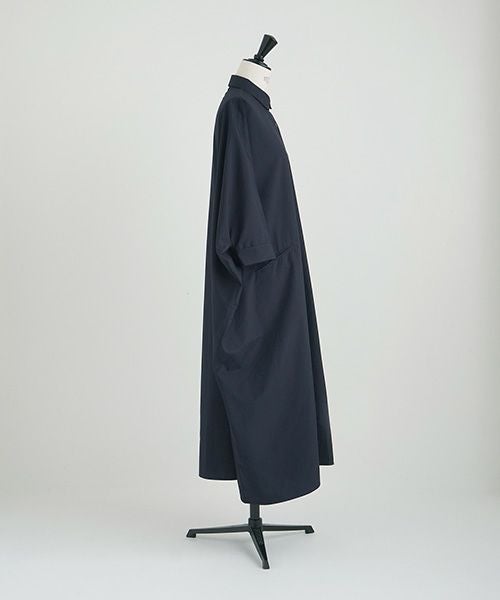 Mochi.モチ.supima cotton long shirt dress [ms21-op-05/navy]