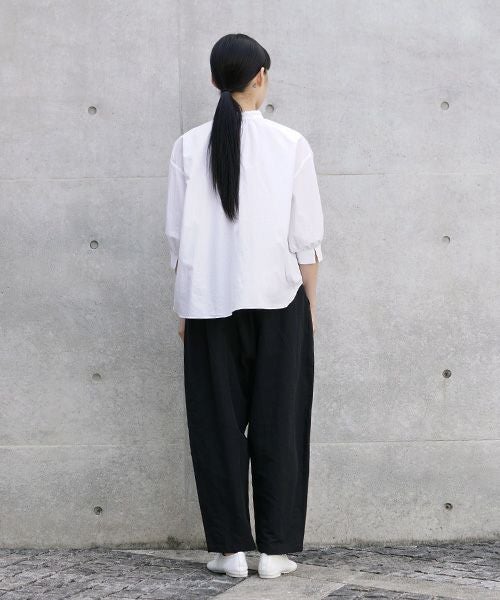 Mochi.モチ.wide tapered pants. [ms21-p-01/black]
