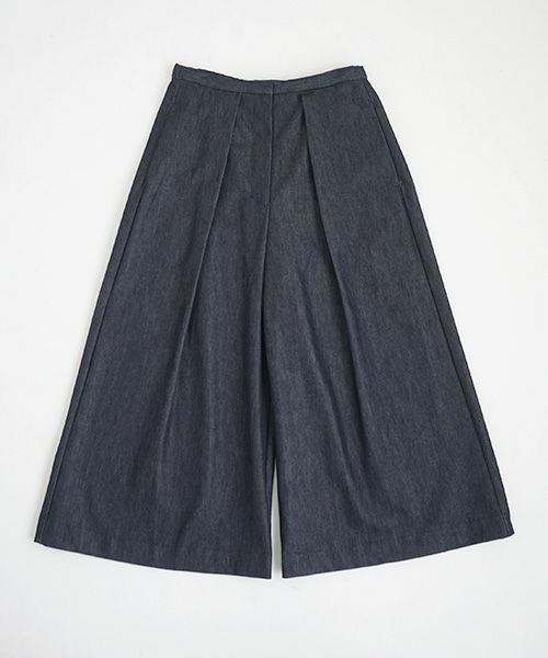 Mochi.モチ.silk cotton denim wide pants.[ms21-p-02/indigo]