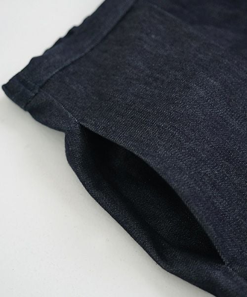 Mochi.モチ.silk cotton denim wide pants.[ms21-p-02/indigo]