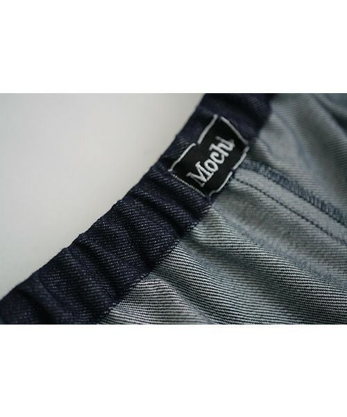 Mochi.モチ.silk cotton denim wide pants.[ms21-p-02/indigo]