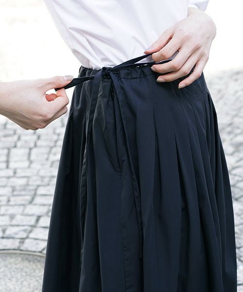 Mochi.モチ.tuck long skirt [ms21-sk-01/black]