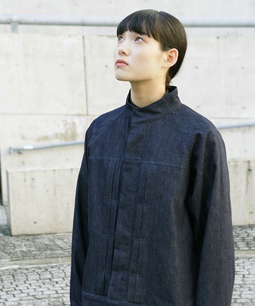 Mochi.モチ.silk cotton denim jacket.[ms21-jk-01/indigo]