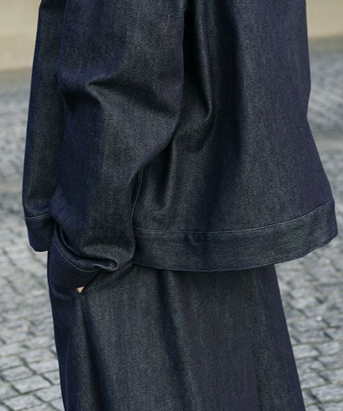 Mochi.モチ.silk cotton denim jacket.[ms21-jk-01/indigo]