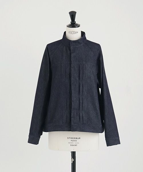 Mochi.モチ.silk cotton denim jacket.[ms21-jk-01/indigo]