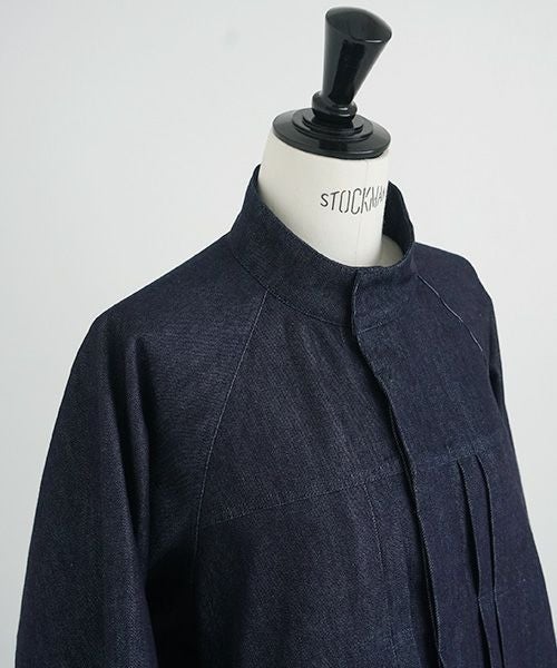 Mochi.モチ.silk cotton denim jacket.[ms21-jk-01/indigo]