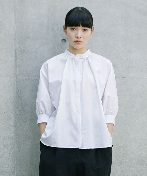 Mochi.モチ.gather blouse[ms21-b-01/white]