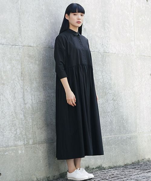 Mochi.モチ.shirt dress [ma-op-04/black/・1]
