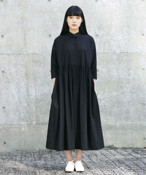 Mochi.モチ.shirt dress [ma-op-04/black/・1]