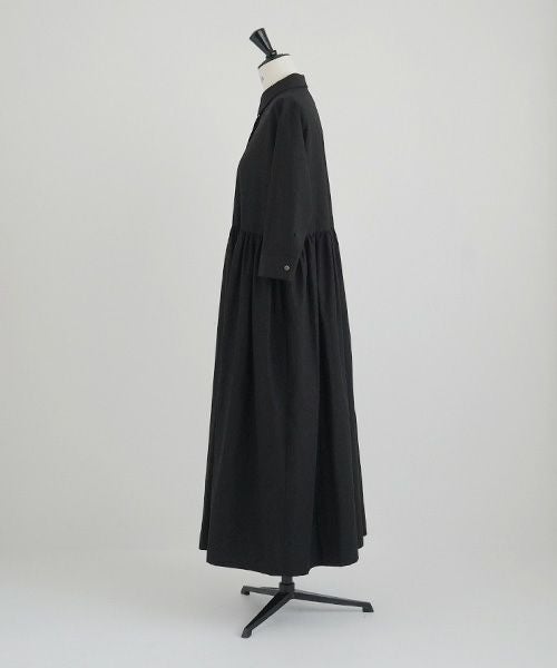 Mochi.モチ.shirt dress [ma-op-04/black/・1]
